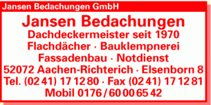 Spengler Nordrhein-Westfalen: Jansen Bedachungen GmbH